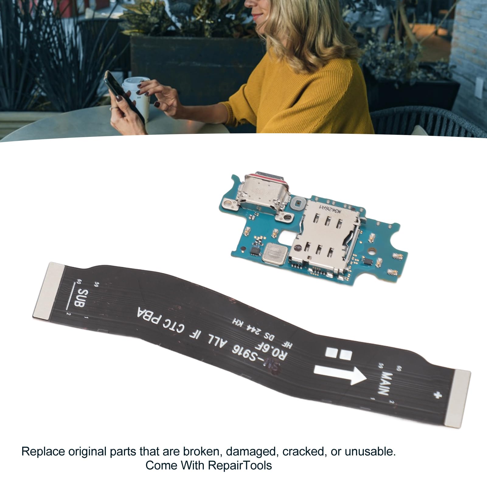 Cocoarm Câble de Charge USB pour S23+ Plus SM S916U