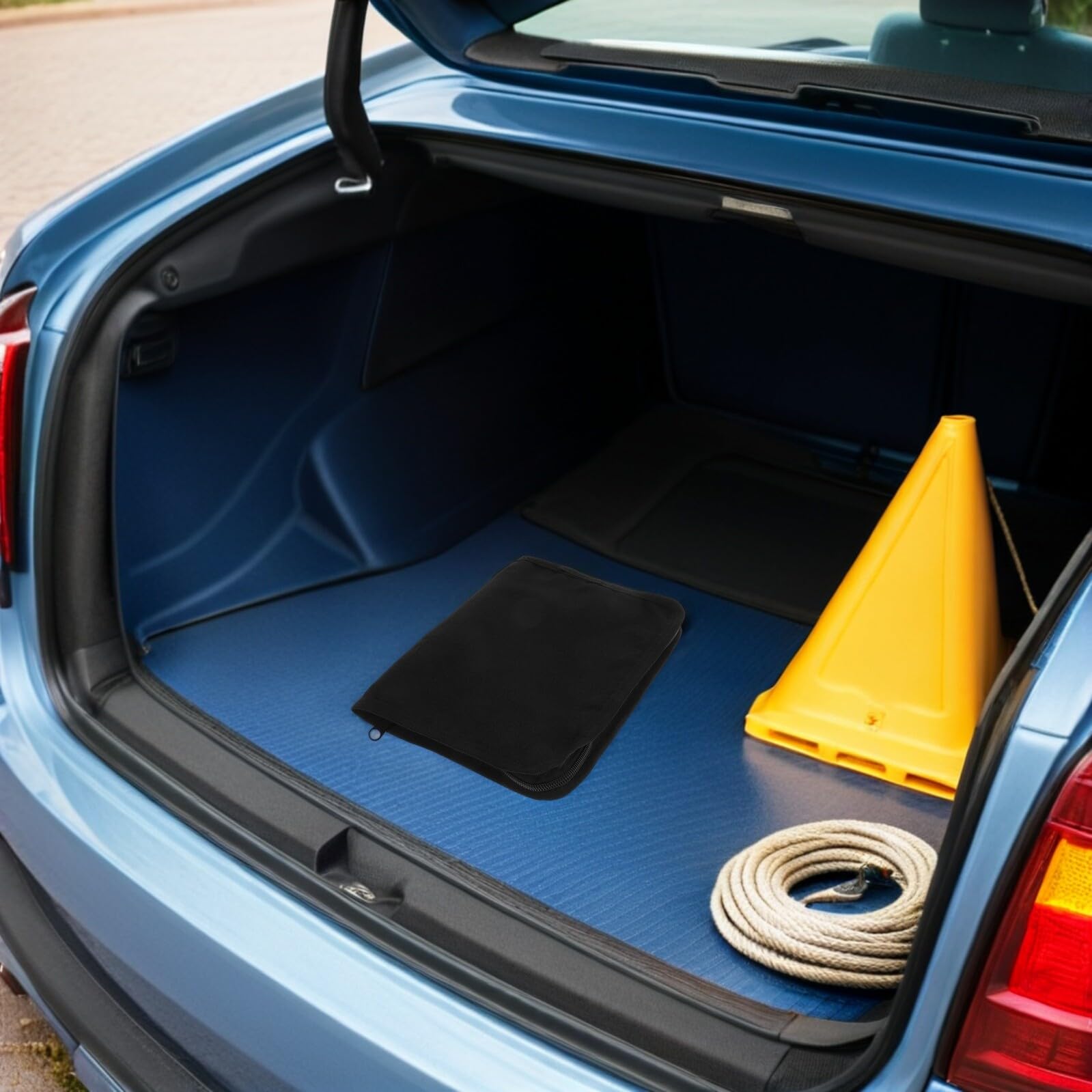 Bolsa para Documentos de Coche Organizador Portátil de Almacenamiento Multicapa Tela Oxford Negra 3 Unidades para Manual Papeles y Tarjetas de Vehículo Uso Interior