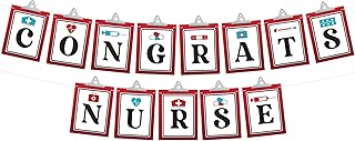 KatchOn, Congrats Nurse Garland - Large 10 Feet | Congrats Banner, Grad Party Decor | Graduation decorations 2025 Nurse Graduation Party Decorations | nurse graduation decorations