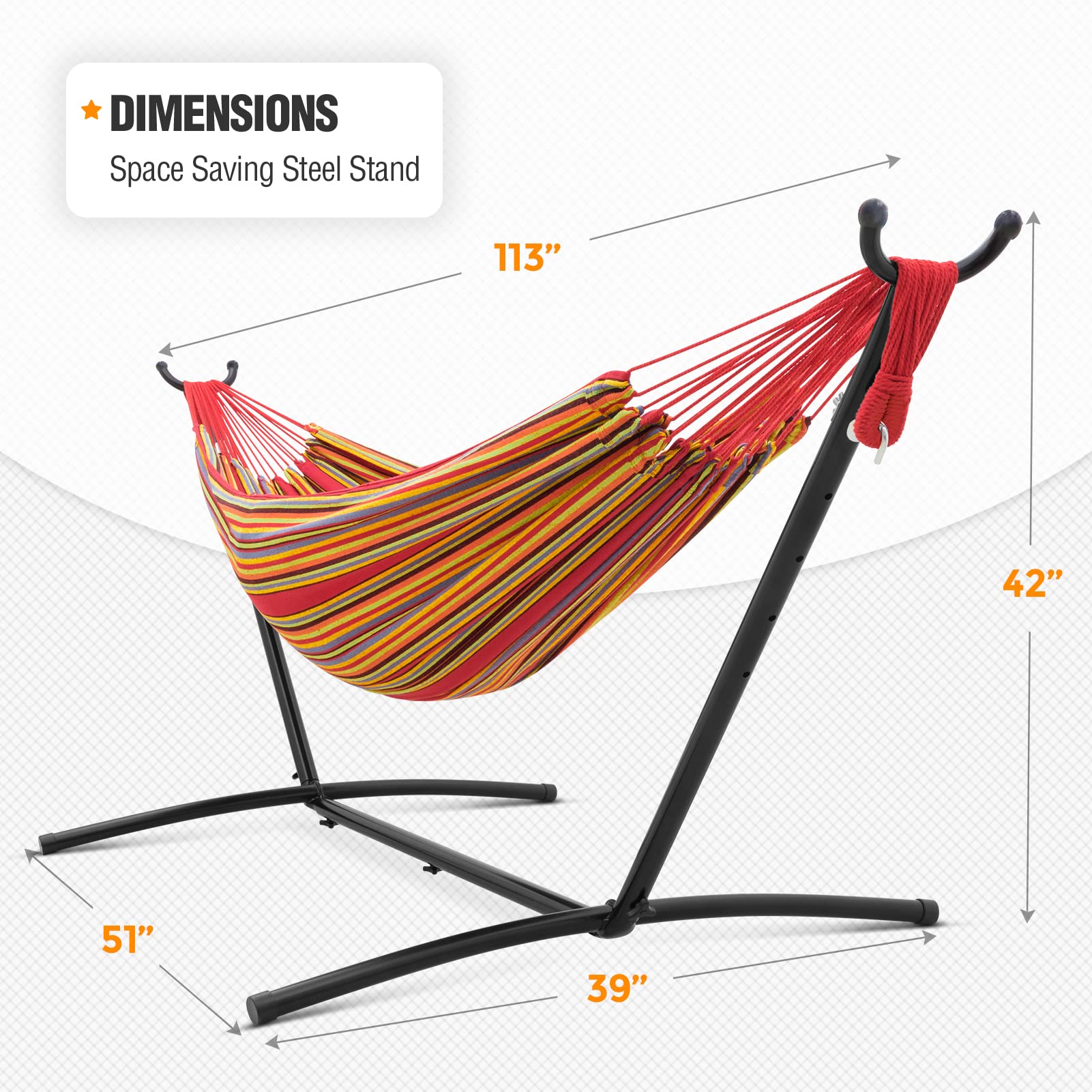 ASYストアEAGLE PEAK Easy Hammock St Setup Space Stand, FT Double Steel