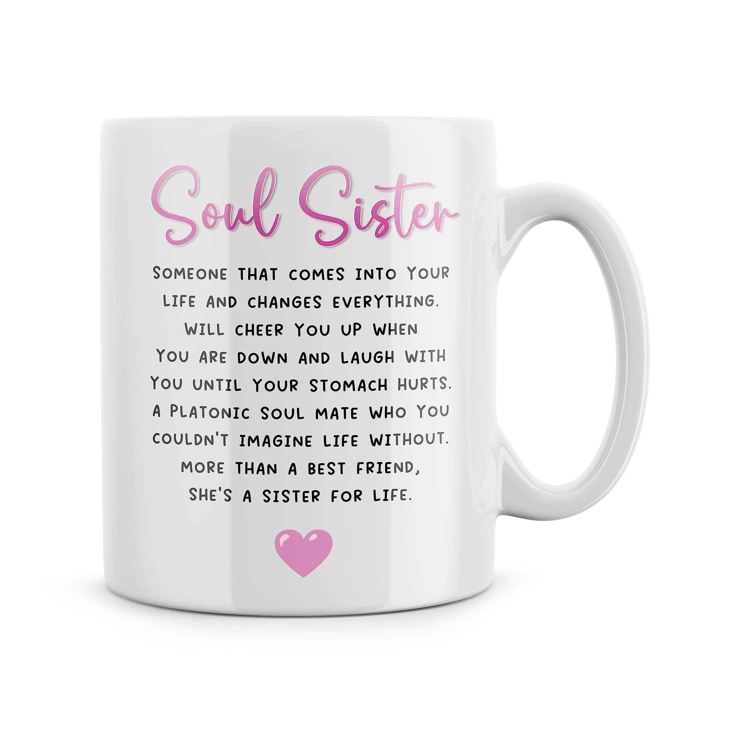 Rib ticklerz - Soul Sister Friendship Mug Best Friend Bestie Gift Colleague Birthday Christmas Xmas Present Besties Work Bestie Sister for Life Coffee Mugs Cup - MG482
