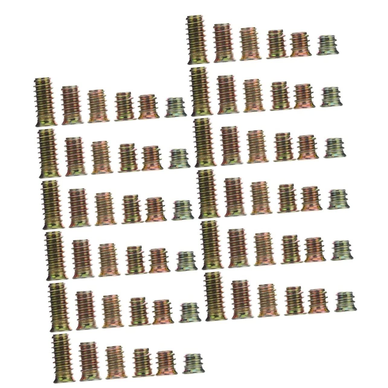 Unomor 105pcs Socket Nuts for Furniture Threaded Insert Nut for Easy Installation Design Practical Use