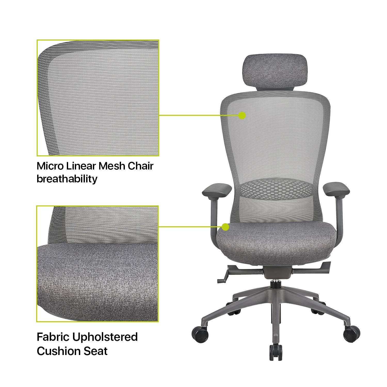 Featherlite Helix chair back mesh and seat cushion