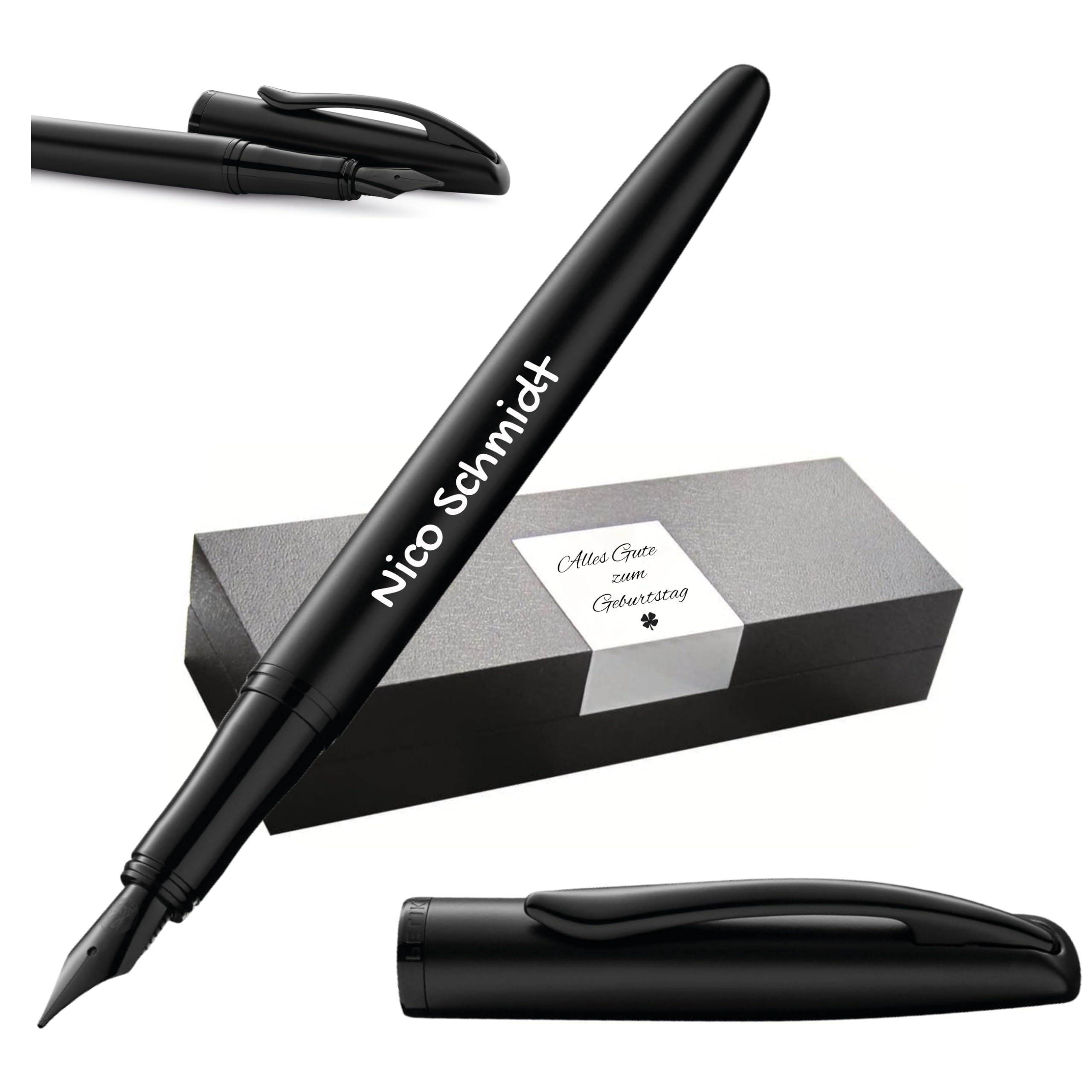 Wordsworth en zwarte vulpen Mini EDC: luxe koperen zware zakpen, middelgrote penpunt, 6 inktcartridges, inktconverter, navulbare schrijfpen geschenkset, mannen en vrouwen Wordsworth en zwarte vulpen Mini EDC: luxe koperen zware zakpen, middelgrote penpunt, 6 inktcartridges, inktconverter, navulbare schrijfpen geschenkset, mannen en vrouwen