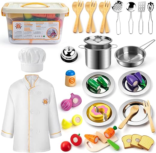 SLEMAKO Accessori per Giocattoli da Cucina per Bambini, Gioco di...