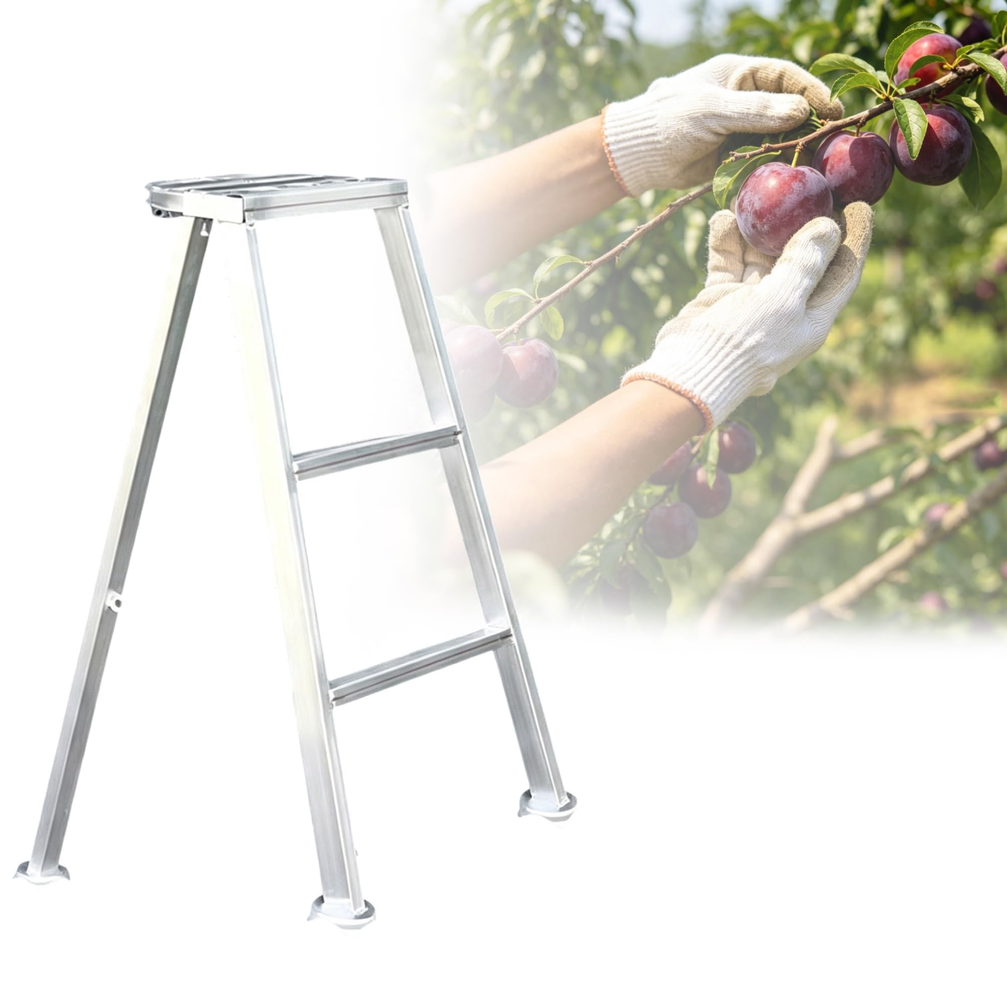 Scala per la raccolta della frutta, scala a treppiede pieghevole