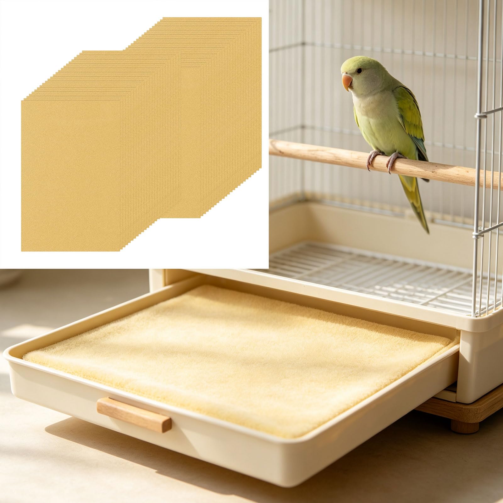 Quarz Sandpapier Vogelkäfig Pads