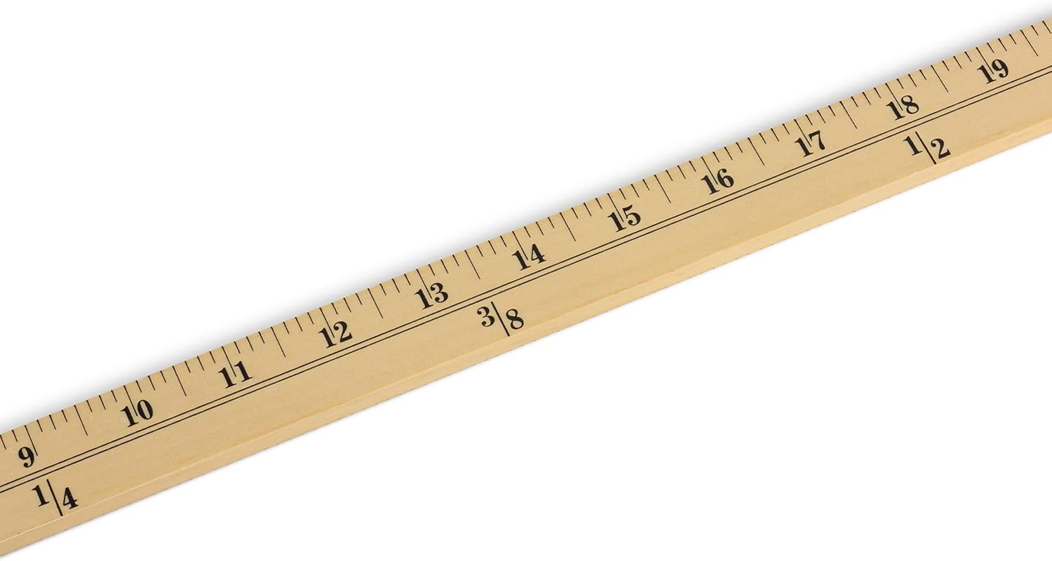 Dritz 742 36-Inch Wooden Thick Yardstick with Metal Ends