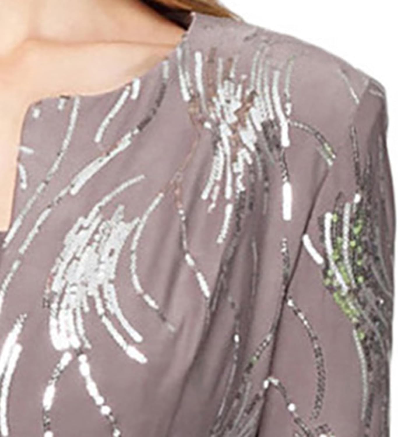 Alex Evenings Women's Tea Length Jacket Dress, Perfect for Weddings, Formal Events (Petite and Regular Sizes) - Image 5