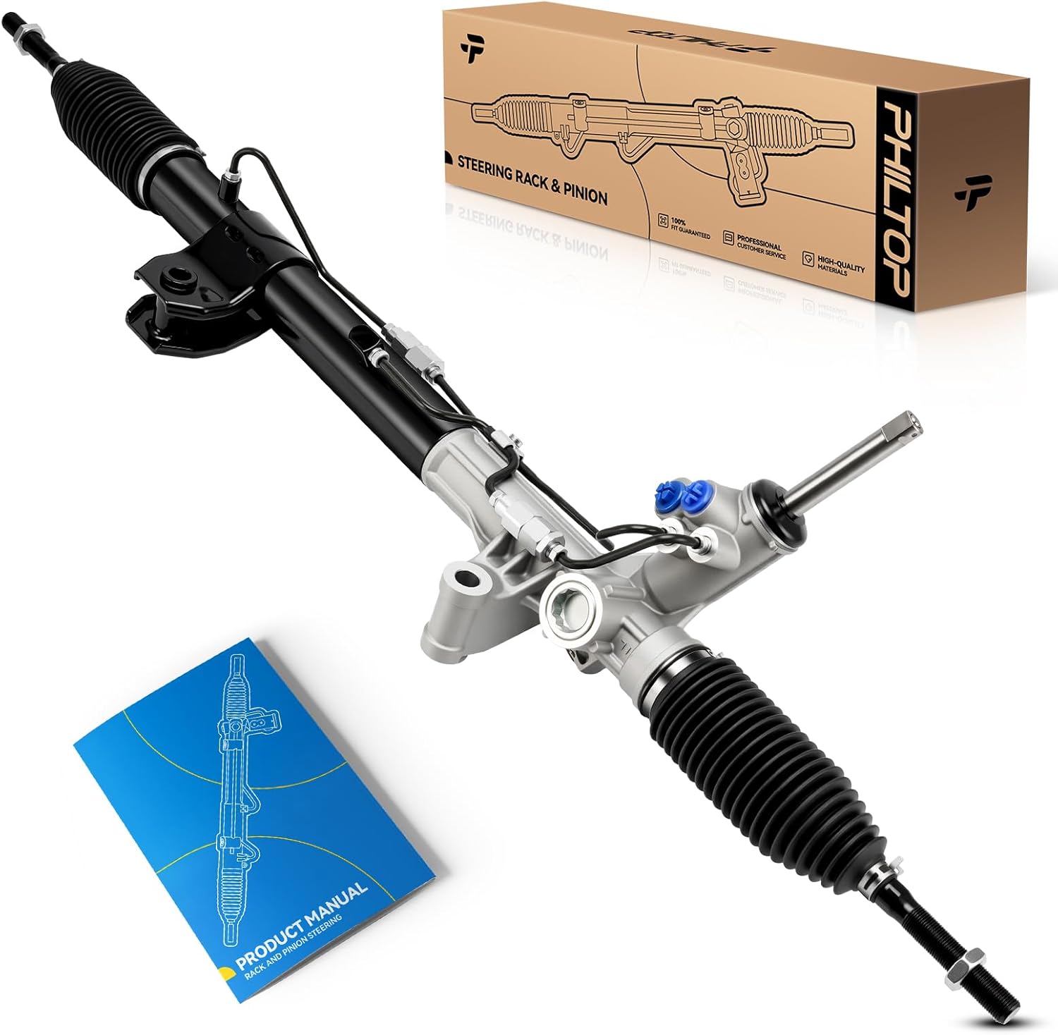 PHILTOP Power Steering Rack and Pinion Assembly with Inner Tie Rods