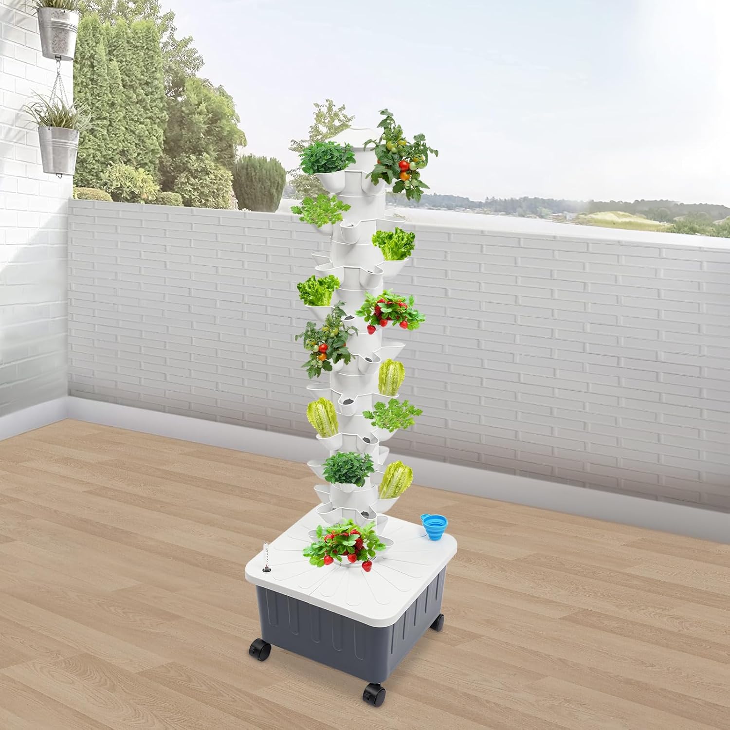 Hydroponics Growing System Indoor Garden 10 Layers 50 Pods Indoor Gardening System, Plants Germination Kit Quiet Smart Pump for Hydroponic Planter Fresh Harvest