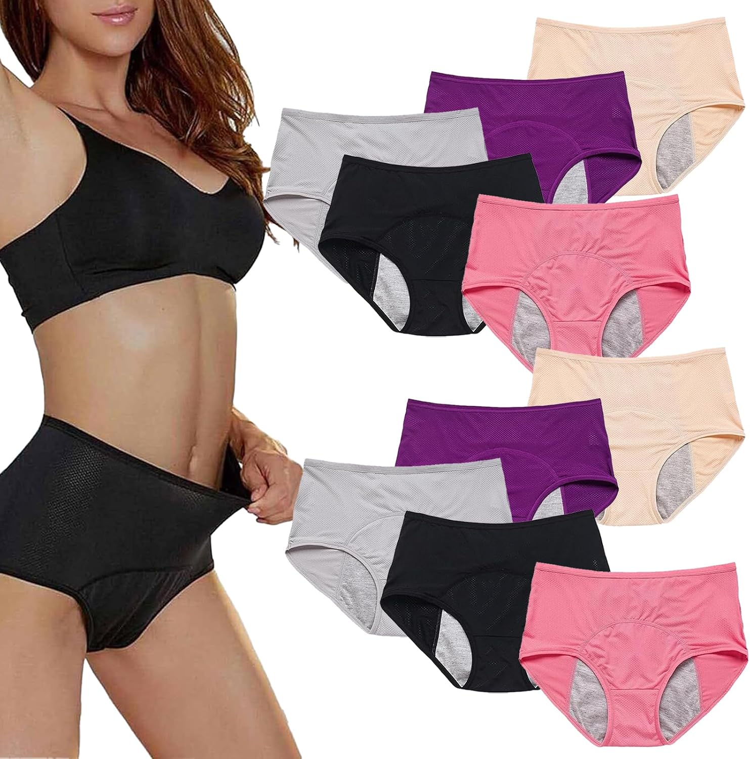 Duares Leakproof Underwear Incontinence Underwear for