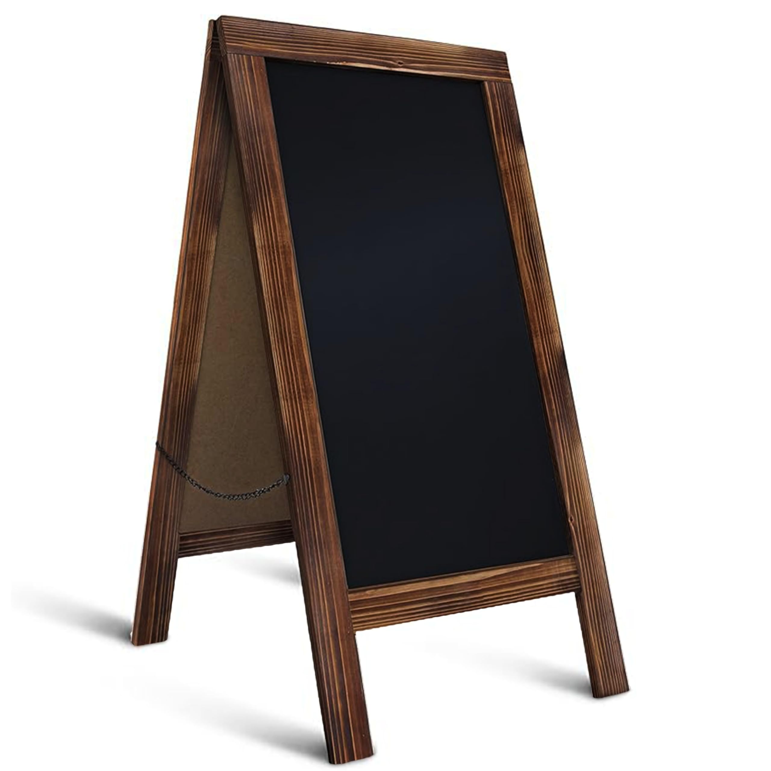 Double-Sided Rustic Magnetic A-Frame Chalkboard Sign for Outdoor and Indoor Use, Magnetic, Black | Sturdy, Stylish, and Versatile; Perfect for Events, Menus, and Business Promotions