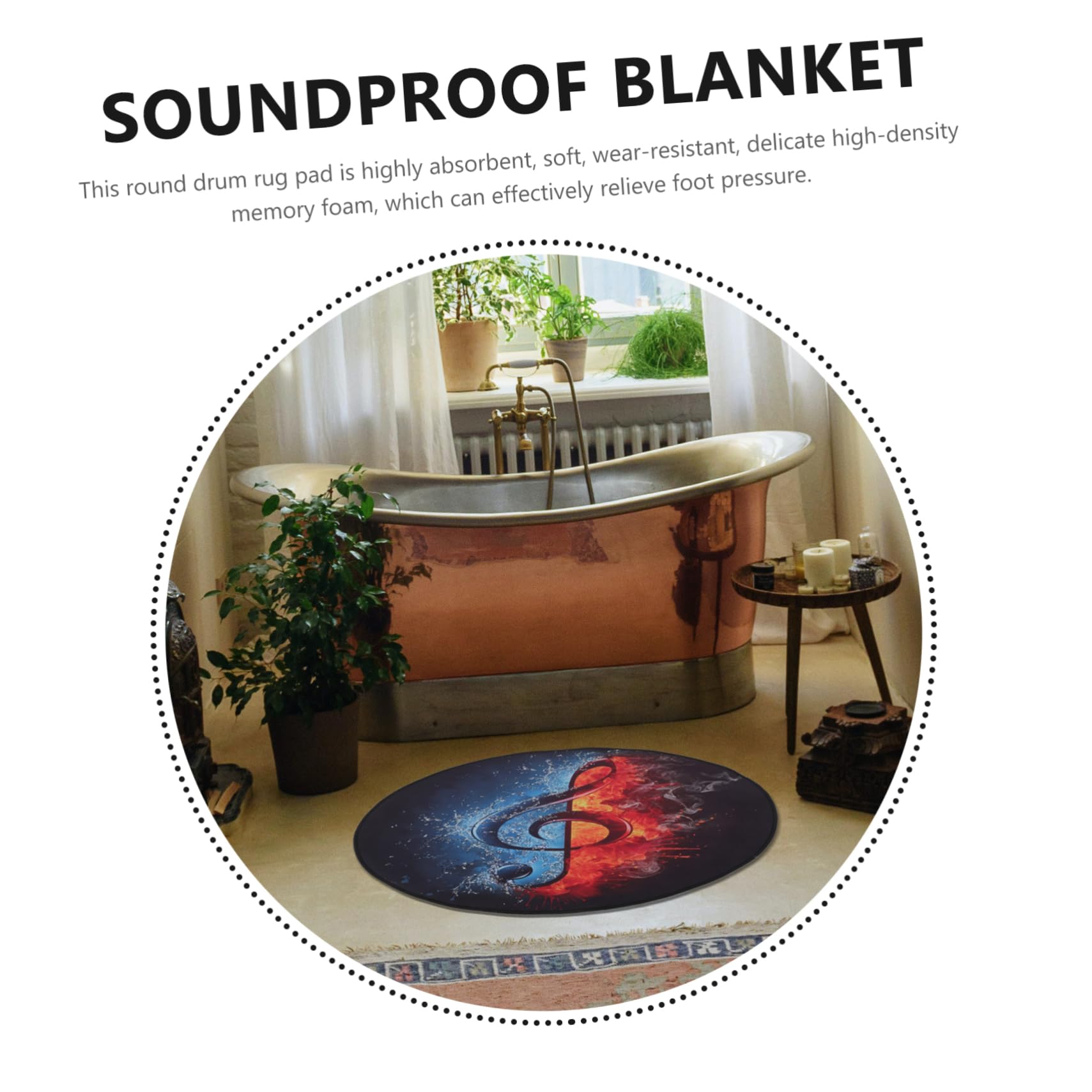 Professionelle rutschfeste Drum Matte Für Schallschutz Anti-Vibrations-Teppich Für Zuhause Musikzimmer Cafés Und Bühnenaufführungen Leicht Zu Reinigen Und Langlebig