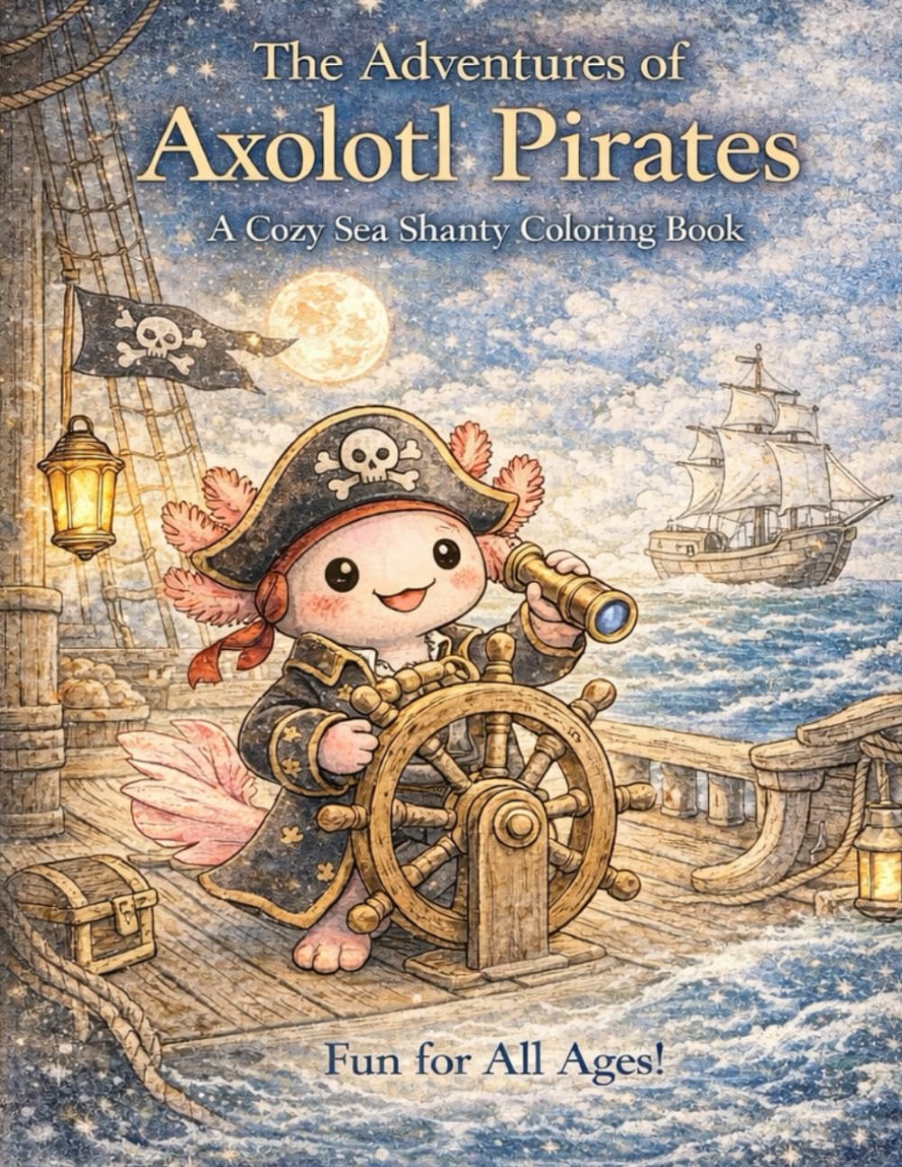 The Adventures of Axolotl Pirates: A Cozy Sea Shanty Coloring Book