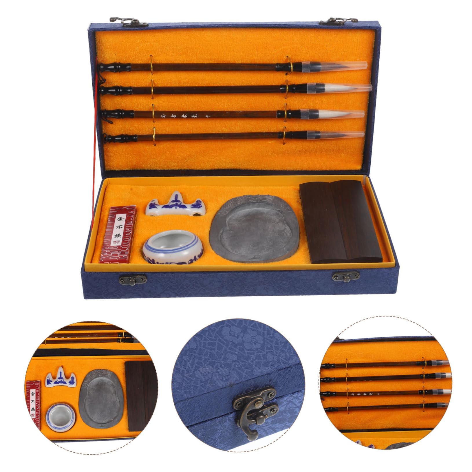 OSALADI Set di Pennelli da Scrittura Calligrafica Cinese in Legno Leggero e Portatile per Praticare Calligrafia e Pittura Design Semplice e Attraente