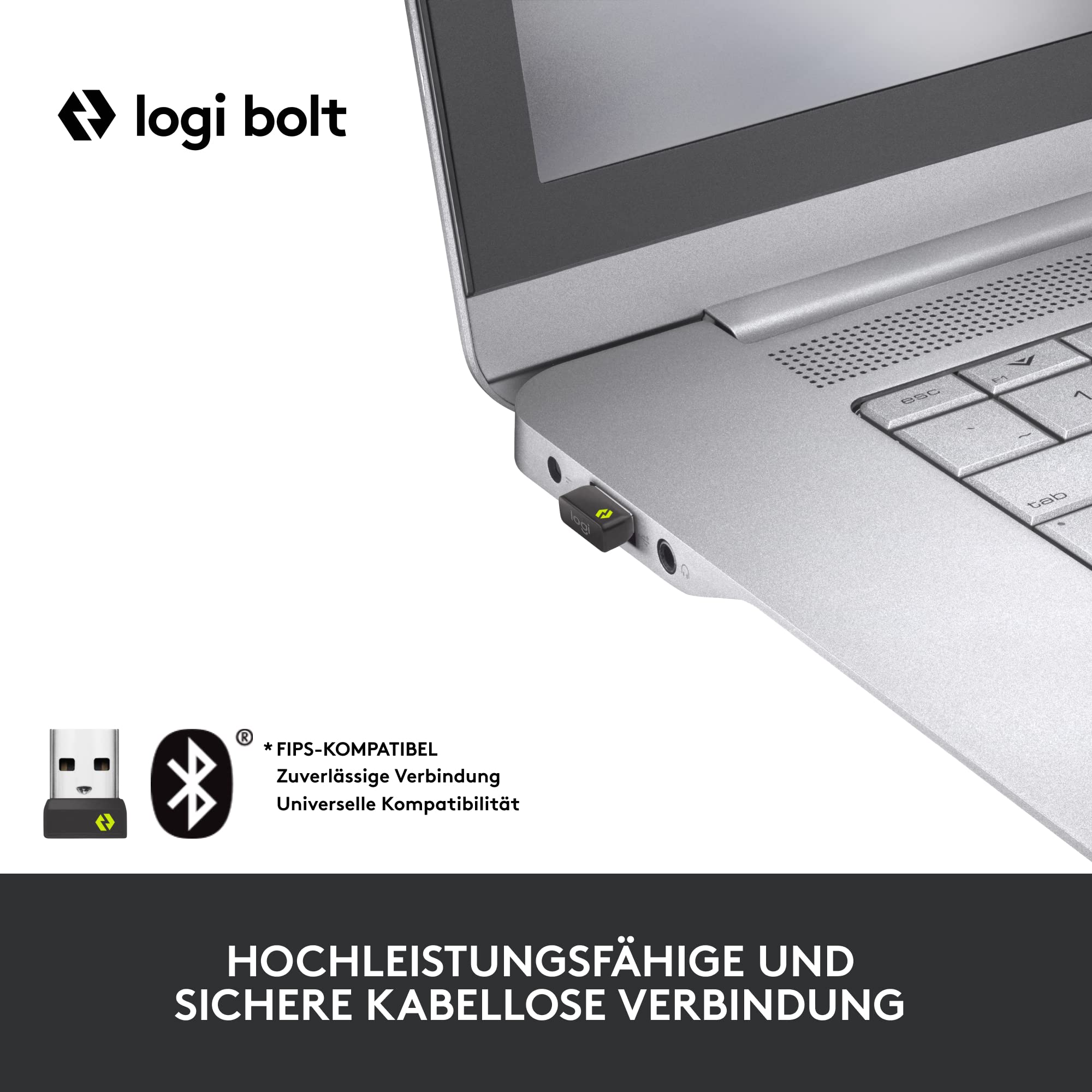 Logitech MX Keys for Business kabellose Tastatur mit Tastenbeleuchtung, leise Tasten Perfect Stroke, Logi Bolt, Bluetooth, wiederaufladbar, Windows/Mac/Chrome/Linux, Deutsches QWERTZ-Layout - Graphit