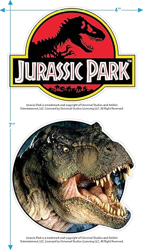 Miniatura 2 de Popfunk Pegatinas coleccionables con logotipo de Jurassic Park y Tyrannosaurus Rex