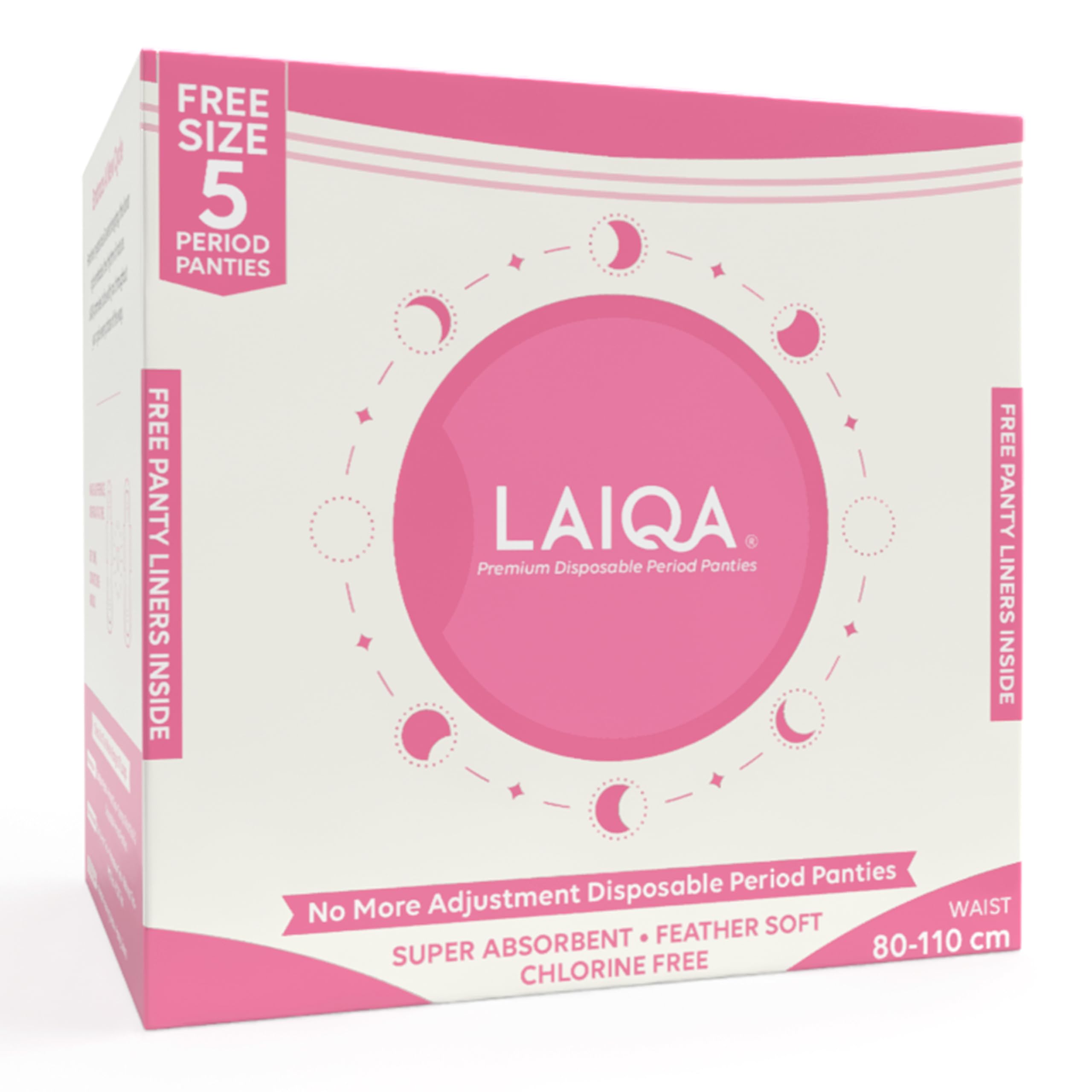 LAIQA Rash-Free Period Panties for Women 10 Free Size Plus 6 Free Panty Liners | Leak Proof Protection for Periods | Heavy Flow Disposable Panty for 360 Ultra-Absorbent Overnight Protection |Pack of 2 (B0BX912M6F) Amazon Price History, Amazon Price Tracker