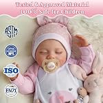 BABESIDE Lifelike Reborn Poupées - 20-Inch Sweet Smile Realistic-Newborn Vinyl Reborn Baby Doll Full Body Dormant bébé fille vraie vie Poupées bébé ensemble pour les enfants