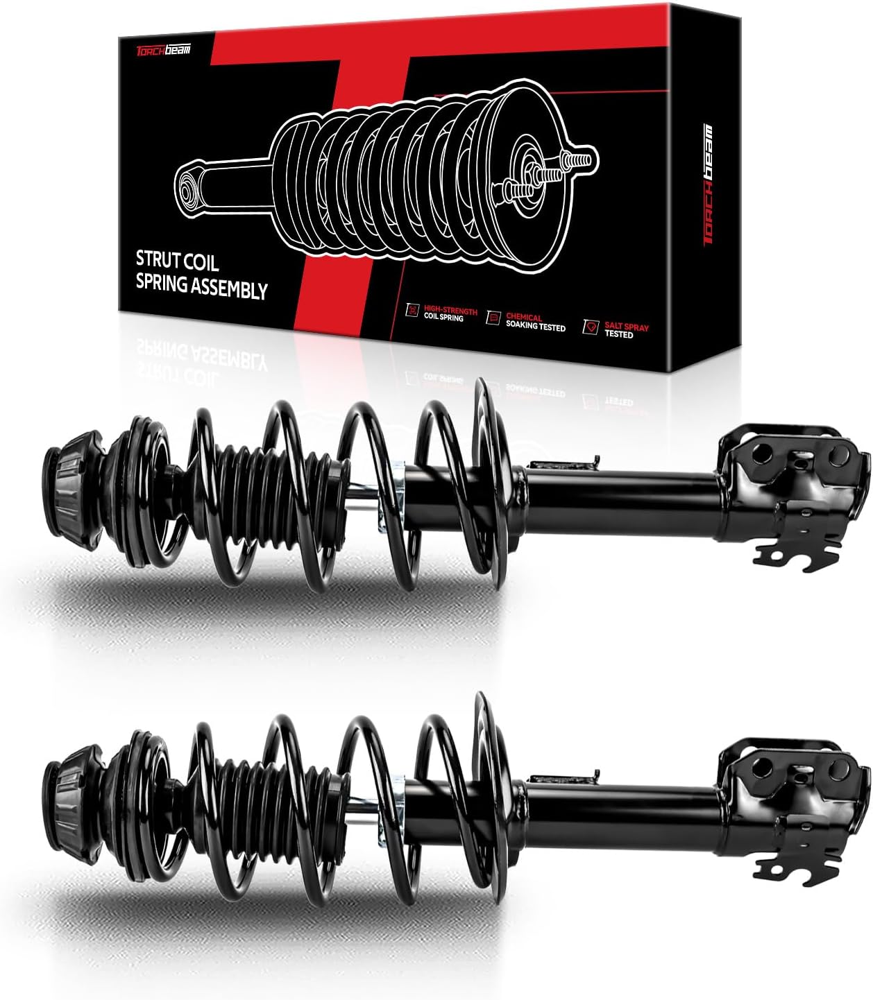 Torchbeam Premium Struts Shock Absorber Assembly for Scion xD 2008 2009 2010, Front Left Right Complete Amortiguadores Delanteros with Spring & Mount,172441/172442