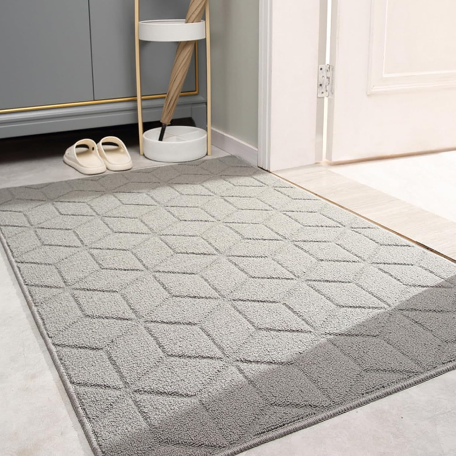 LY4U Washable Door Mats Indoor, Non Slip Front Door Mat 50x80 cm, Dirt Trapper Absorbent Mat for