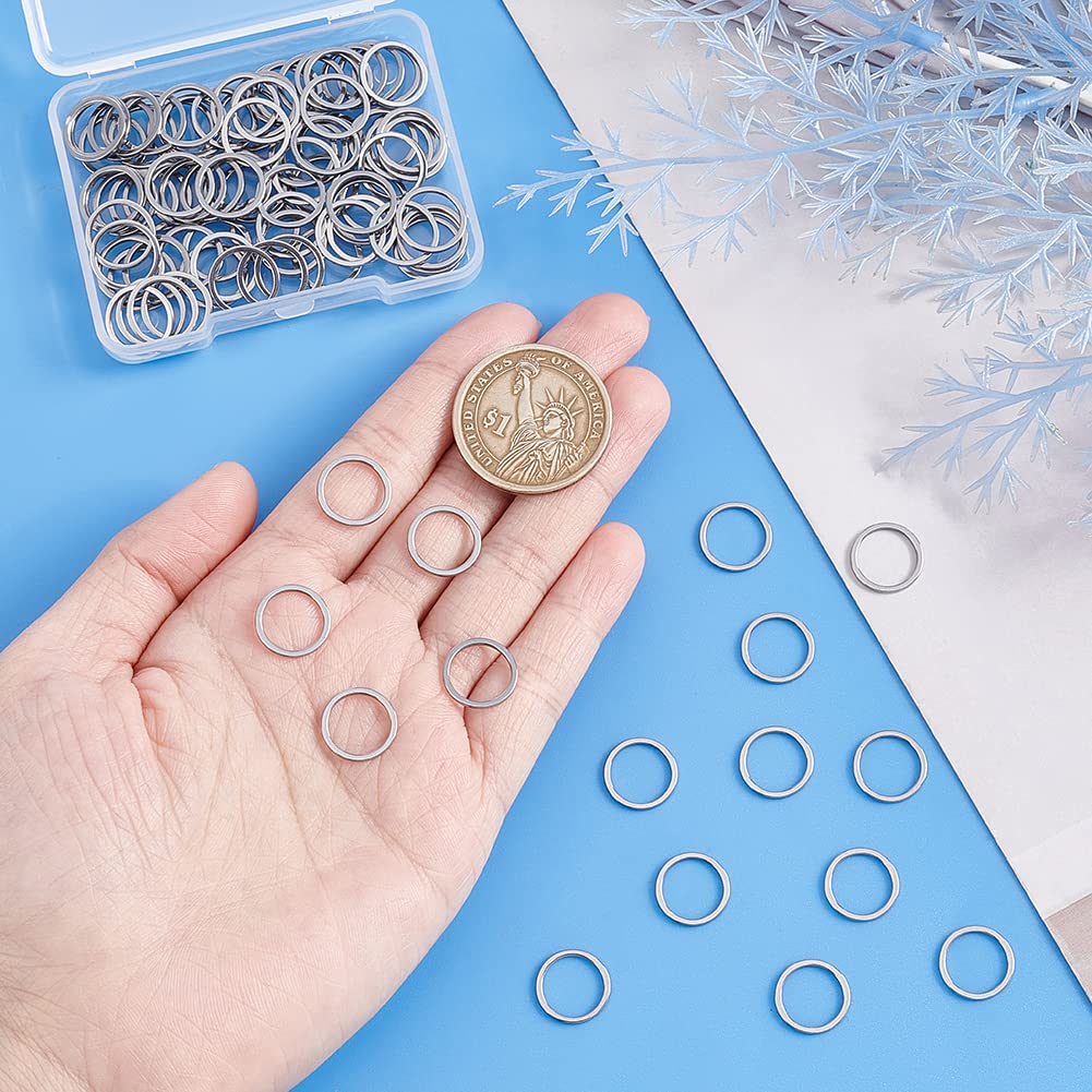 UNICRAFTALE 48 stks Ronde Ring Link Charm Rvs Linking Ringen 25 ~ 30mm Cirkel Connectoren Sieraden Links voor Armband Ketting Oorbel Sieraden Maken