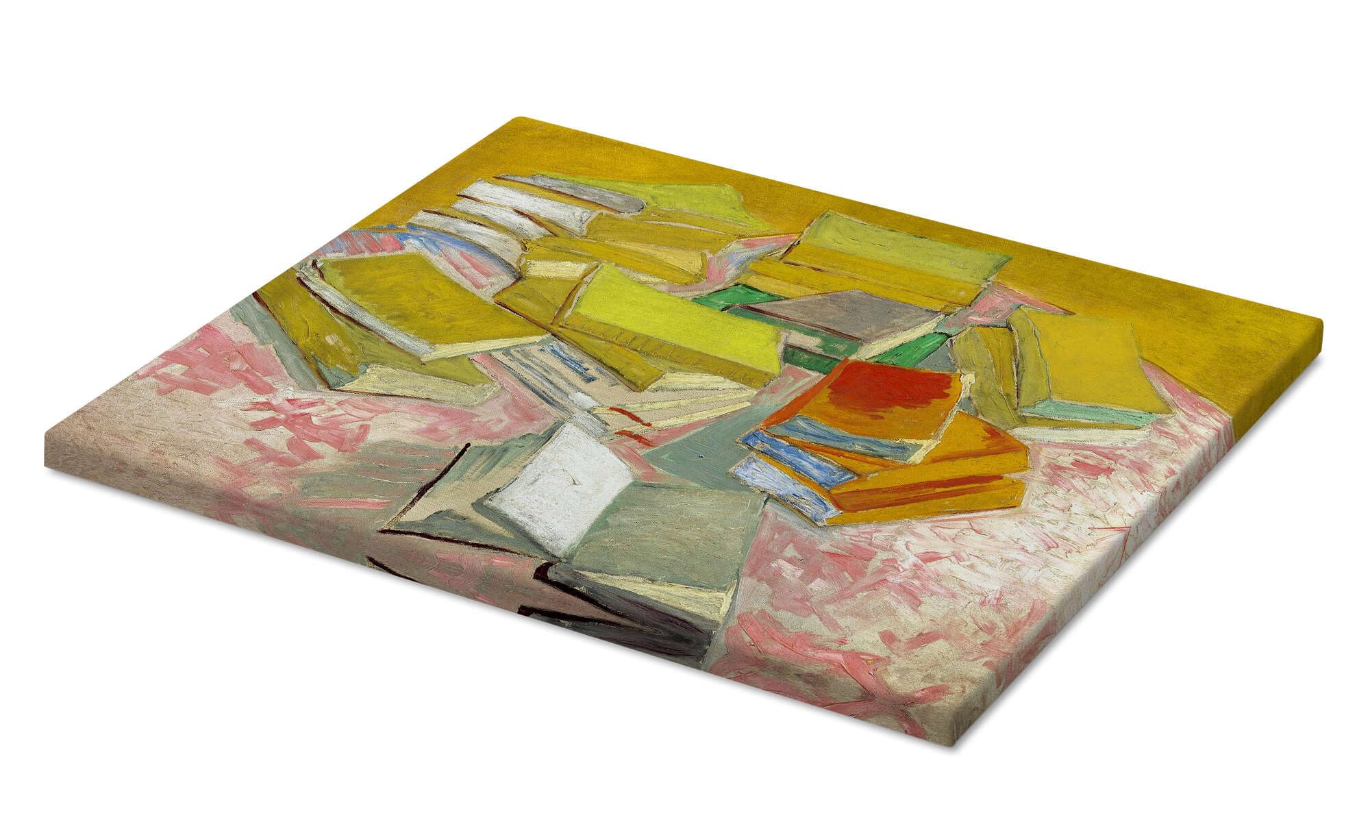 Martwa natura - Francuskie powieści Obraz na płótnie | 80 x 60 cm Vincent van Gogh Żółty Obrazy Dekoracja ścienna