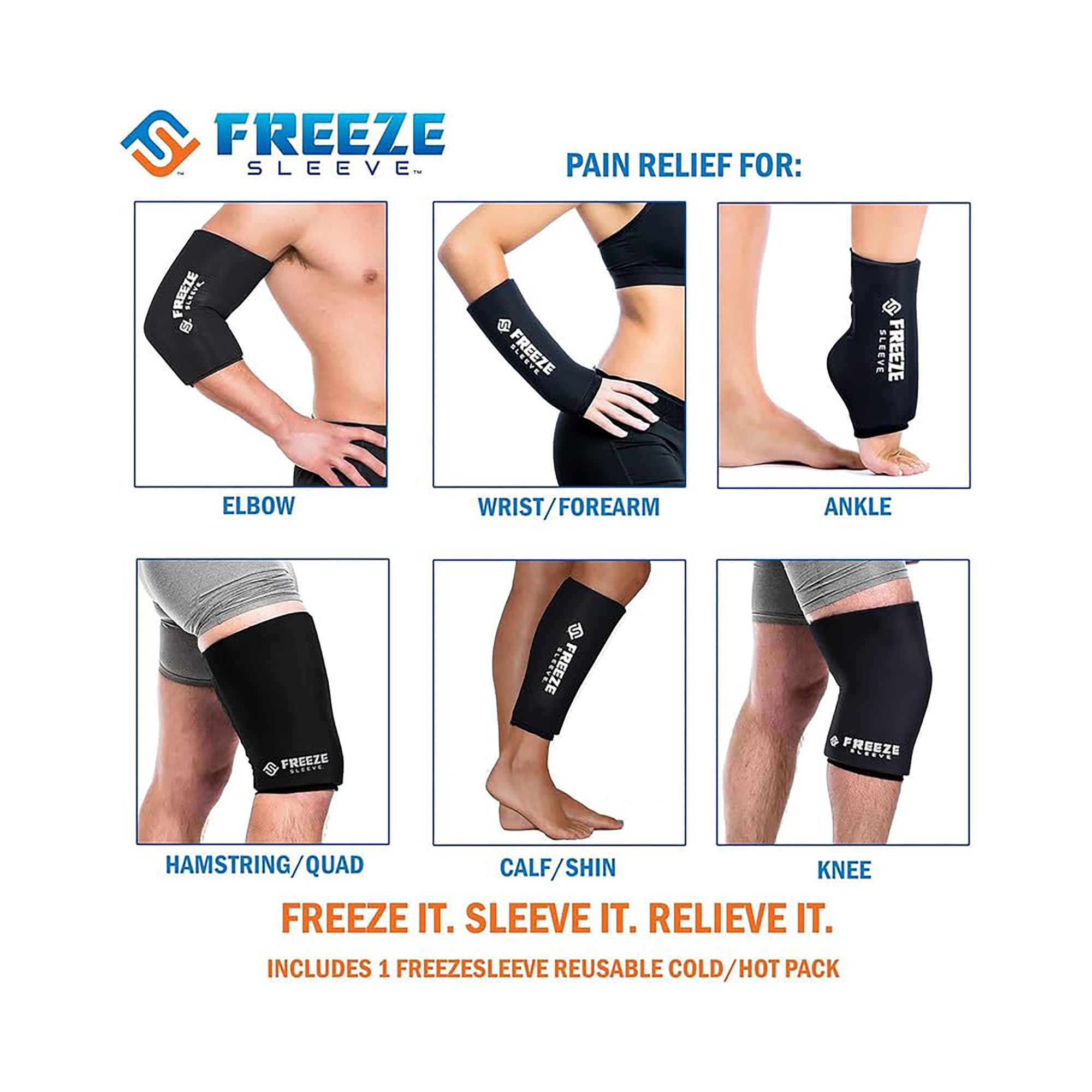 FreezeSleeve Ice & Heat Therapy Sleeve - Pain Relief -3 FreezeSleeve Ice & Heat Therapy Sleeve - Pain Relief -3