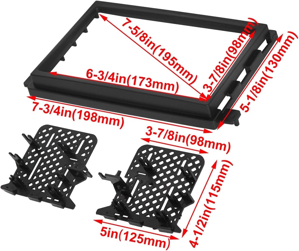 Radio Stereo Double Din Dash Kit W/Harness for Ford F250/F350/F450/F550 2005-2016