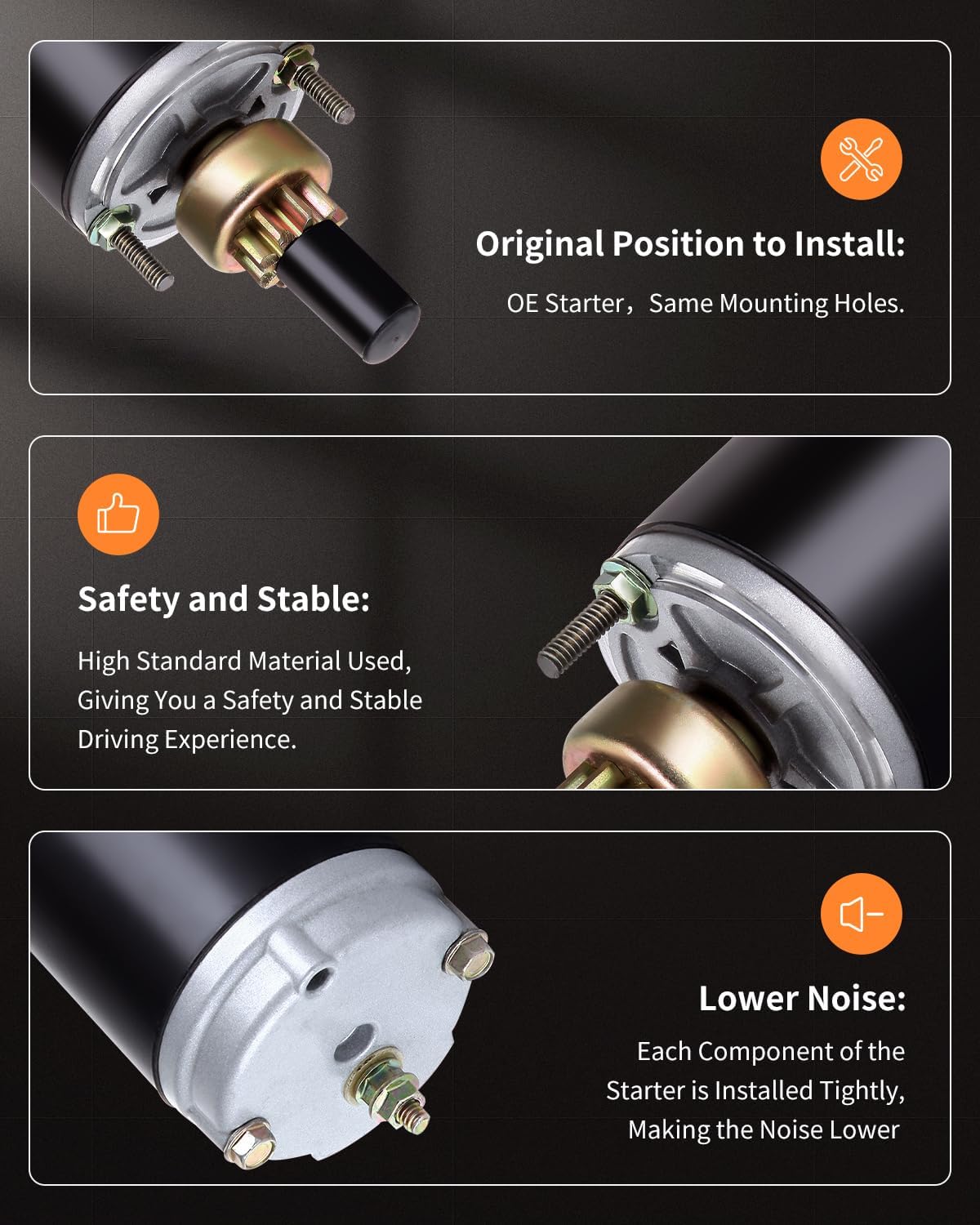 OCPTY Sab0026 Kohler Starter fit for 20 Hp 52-098-06 52-098-10 52-098-13 1987-2000 Garden Tractor Cub Cadet 2072 Toro Lawn Mower Fairway Groundsmaster 718 718Z 720 720Z Zero Turn