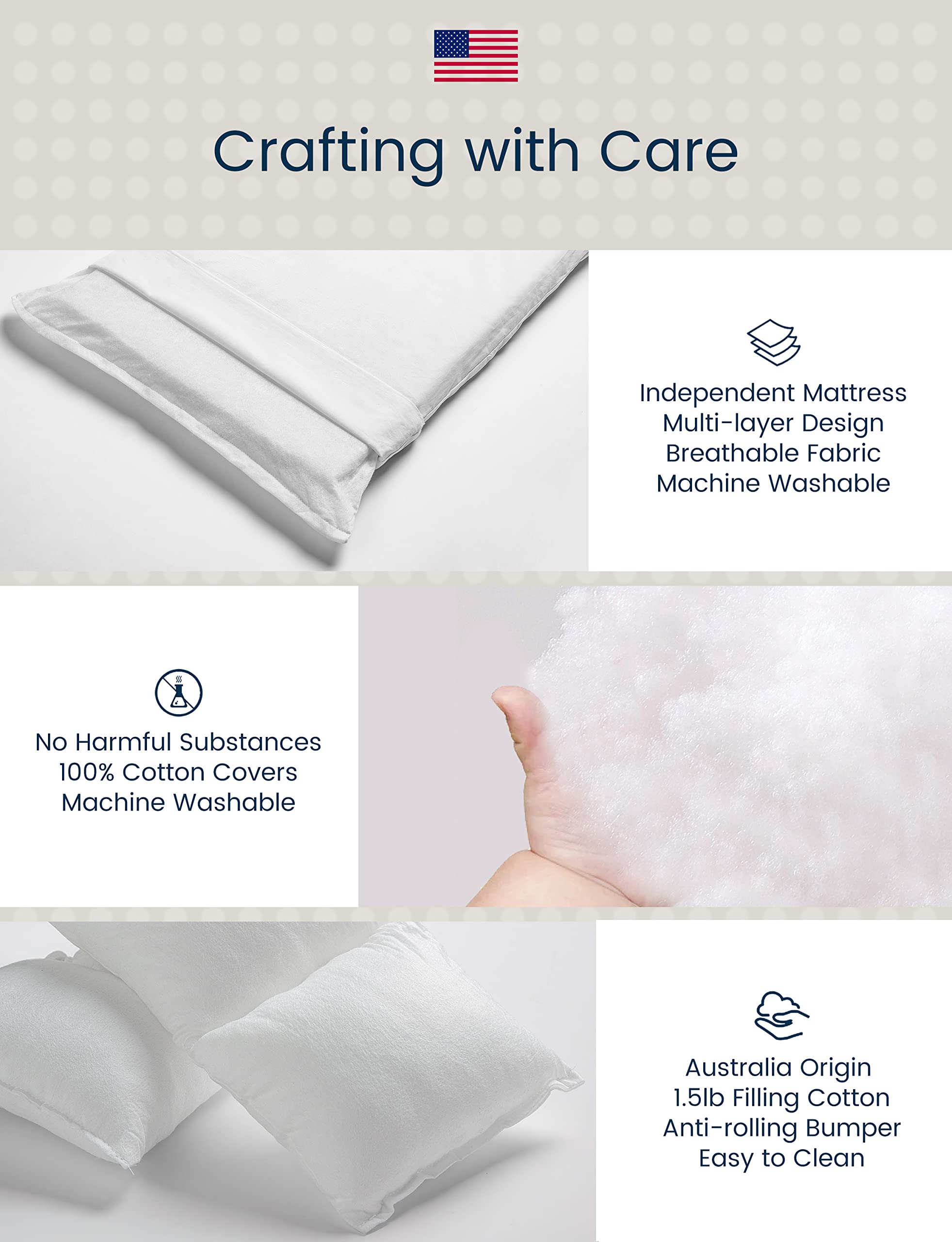 Newborn Baby Nest, TotAha Superior Dock for A Tot, Organic Cotton Baby