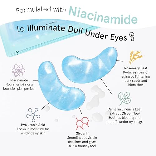 Miniatura 4 de grace and stella - Mascarilla para usar debajo de los ojos, reduce ojeras, bolsas debajo de los ojos y arrugas, parches de gel para cuidado