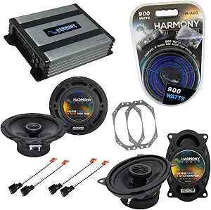 Harmony Audio Speaker Package with Amplifier for Jeep Wrangler 1997-2006