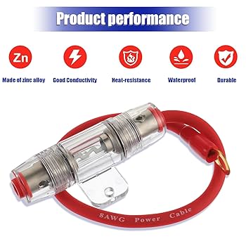 Amazon.com: BOJACK 8 Gauge AWG 1ft Power Wire with 40 Amp