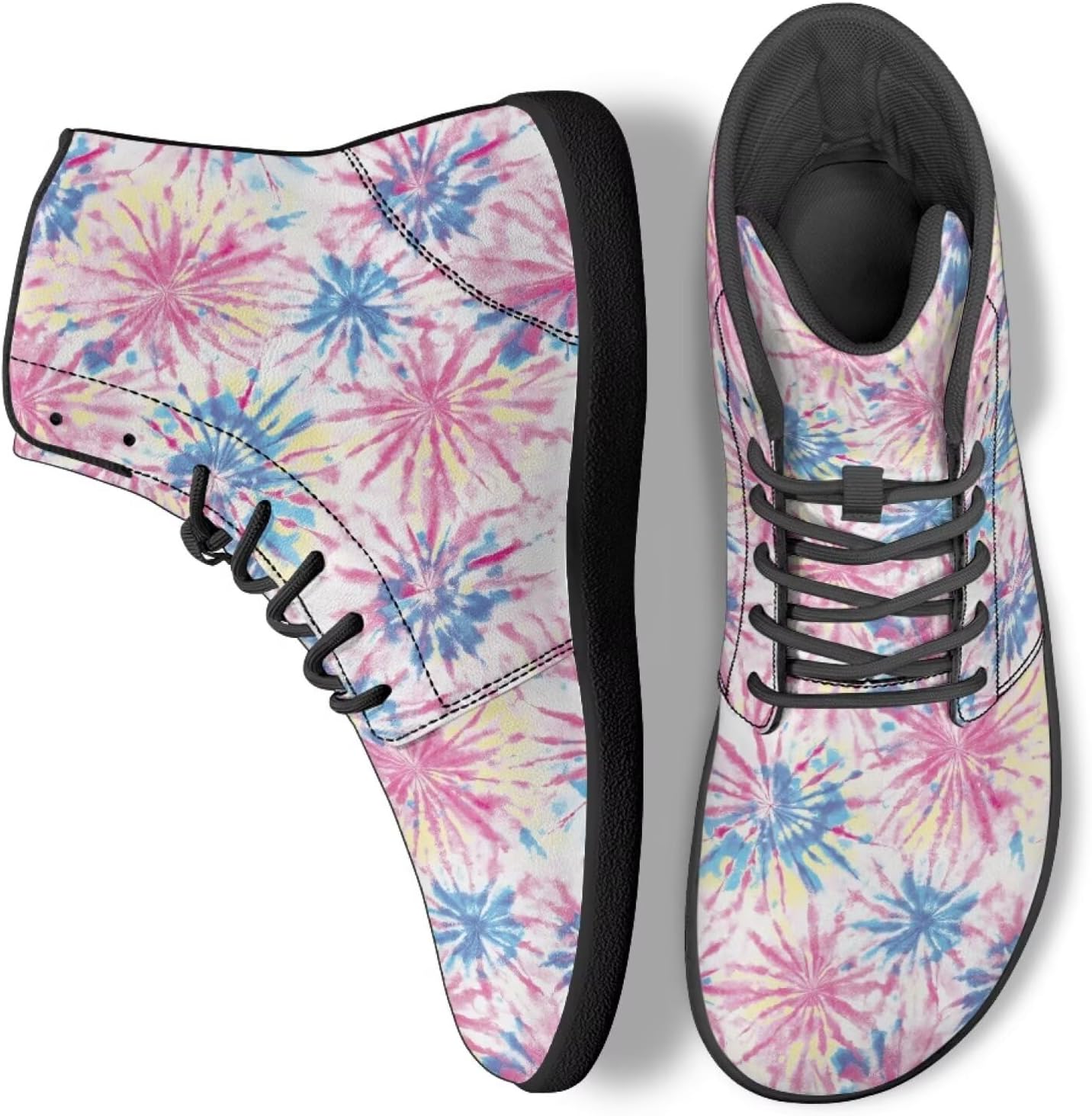 Binienty Running Shoes Unisex Men High Top Barefoot Shoes Women Classic Lace Up Sneakers Gym Work Outdoor Footwear