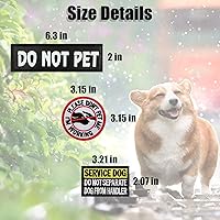 Vista 3 de 4 parches reflectantes para perros de servicio, chaleco táctico de gancho con lazo, juego de parches extraíbles con velcro bordado, perro