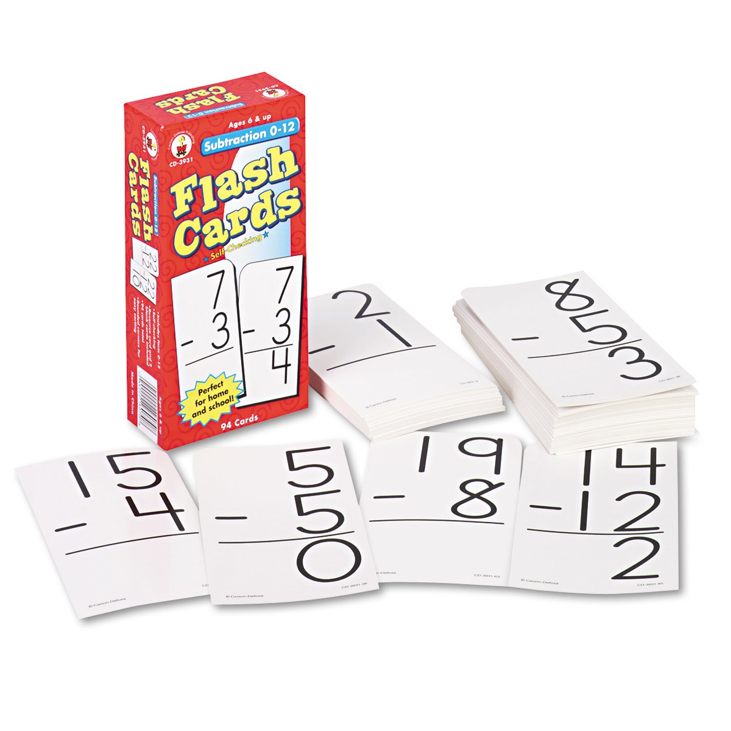Carson-DellosaSubtraction 0-12 Flash Cards CD3931