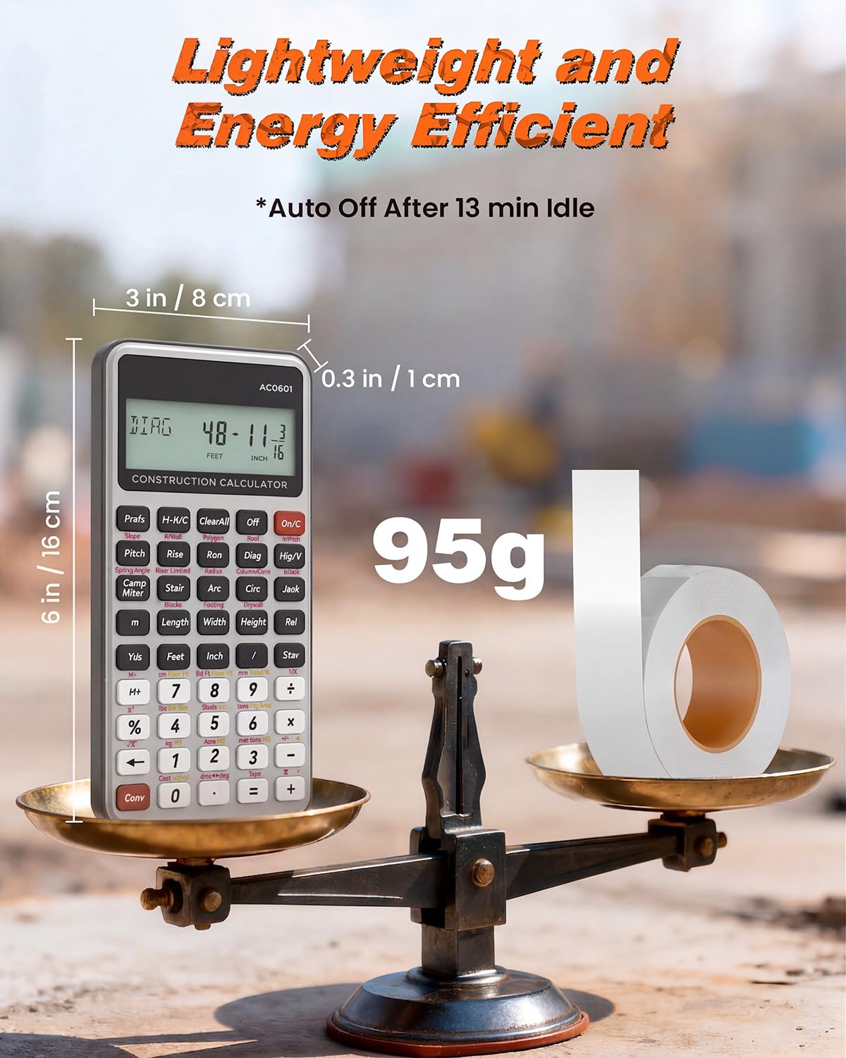 ROATEE Calculadora de construcción Plata - Calculadora industrial y científica para contratistas