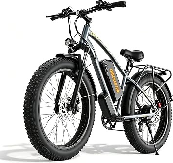 Electric Bicycle for Adults, 1500W Peak Motor 30 MPH 60 Miles Fat Tire E Bike with 48V 18.2Ah Removable Battery 26" Electric Bike Hydraulic Disc Brake and 7-Speed Motorcycle,UL 2849 Certified