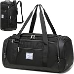 Laripwit Travel Duffle Bag for Men 40L Sports Gym Bag with Wet Pocket & Shoes Compartment Weekender Overnight Backpack for Traveling Duffel Bag Backpack for Women, Khaki