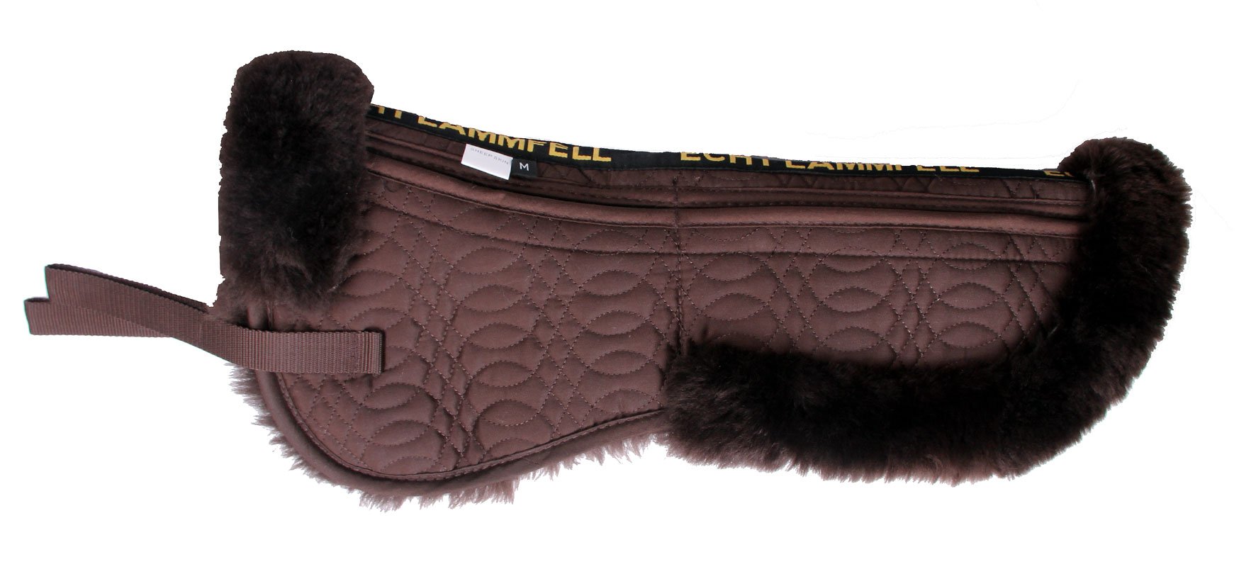 Lammfell Korrektur Pad Korrektur Half Saddle Pad Gesteppte Baumwolle 4 Taschen mit Memory-Foam-Einsätze