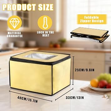 Bread Dough Proofer with Heater, Electric Bread Dough Proofing Box with Insertable NTC Temperature Sensor 50~113℉ Digital Display 0 to 12 Hours Timer, Perfect for Making Sourdough,Bread,Pizza,Yogurt