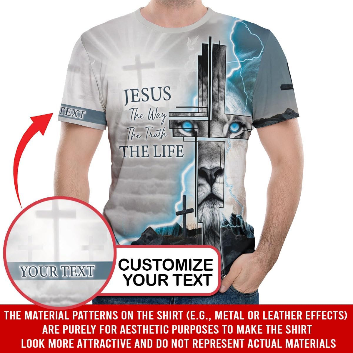 Custom Jesus The Way The Truth and The Life Shirt, Jesus Shirt, Christian Shirts for Men, Religious Shirts for Men