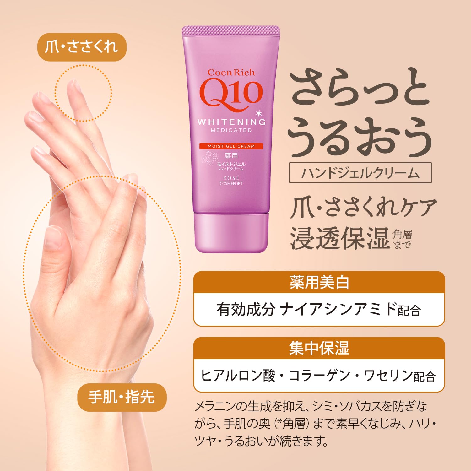 白ジェル　ミュー　ハンドクリーム Amazon.co.jp: 【医薬部外品】コエンリッチ 薬用ホワイトニング ハンド