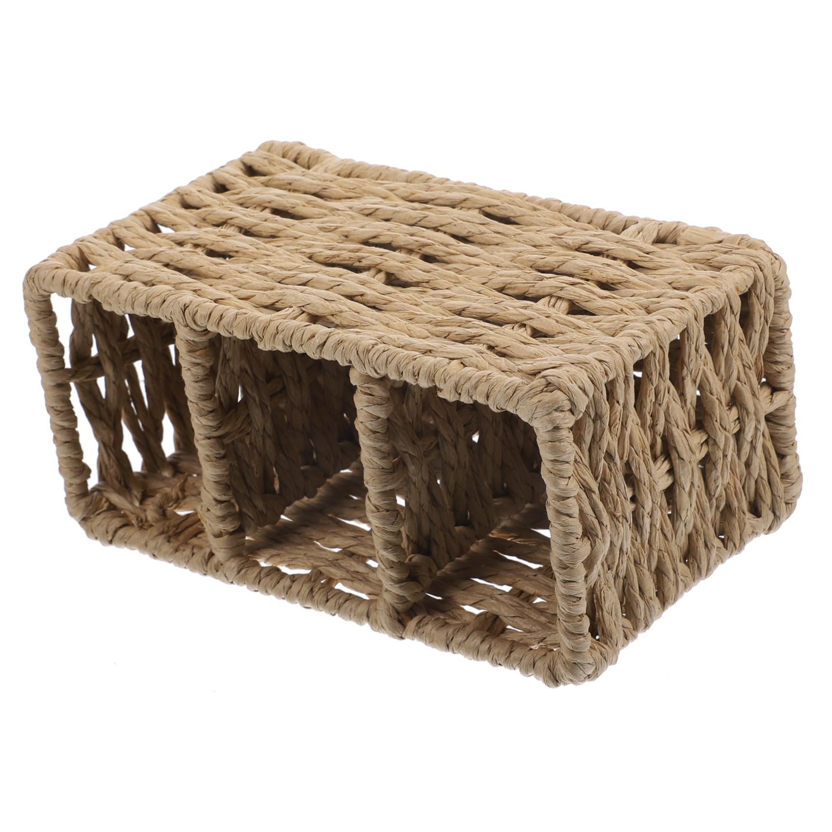 Cabilock Cesta Organizadora de Cubiertos de Encimera en Cuerda de Papel | Gran Capacidad, Color Beige, para Cocina Organiza Espátulas, Cucharas, Batidores y Pinzas
