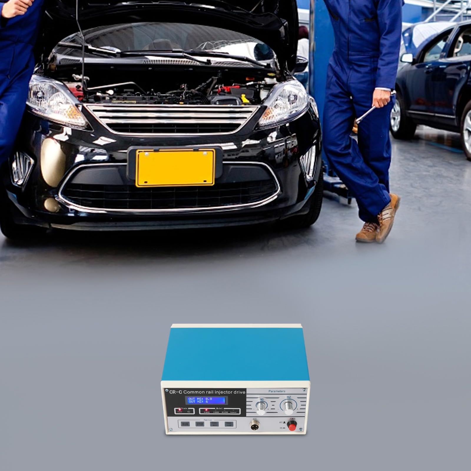 CR-C Common Rail zestaw testerów wtryskiwaczy, dysze wtryskowe do oleju napędowego z wyświetlaczem LCD i wiązką przewodów, wielofunkcyjny tester do wtryskiwaczy solenoidowych, narzędzie