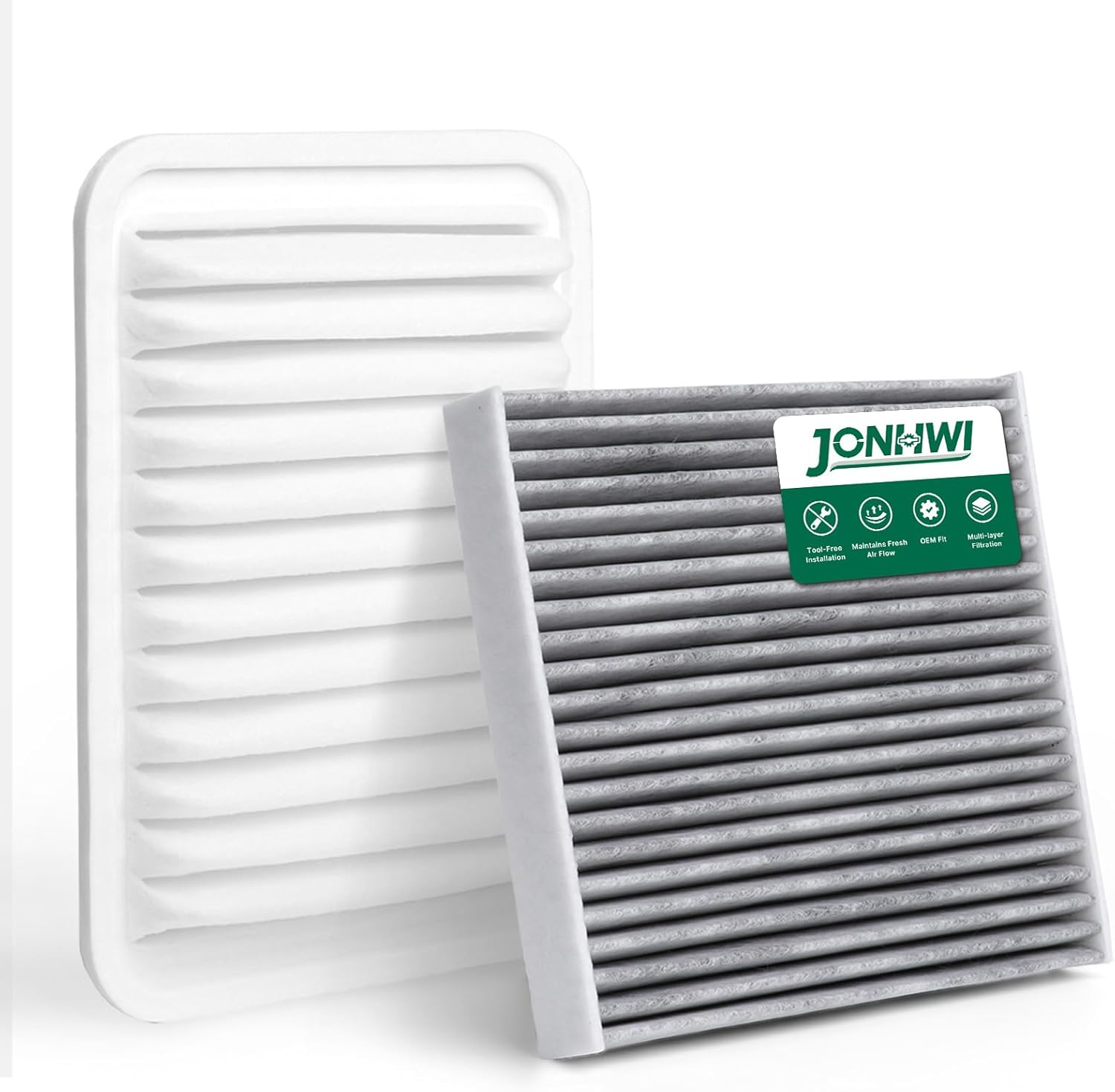 Cabin & Engine Air Filter Set for VIBE (2009-2010), IM (2016), XD (2008-2014), COROLLA (2009-2019), COROLLA IM (2017-2018), MATRIX (2009-2014), YARIS (2006-2018), Replace for CF10285, CA10190