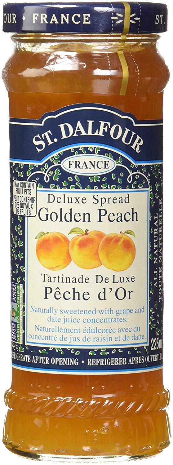 Charles Jacquin-St.Dalfour Consrv, Peach, 100% Fruit, 10-Ounce (Pack of 6)
