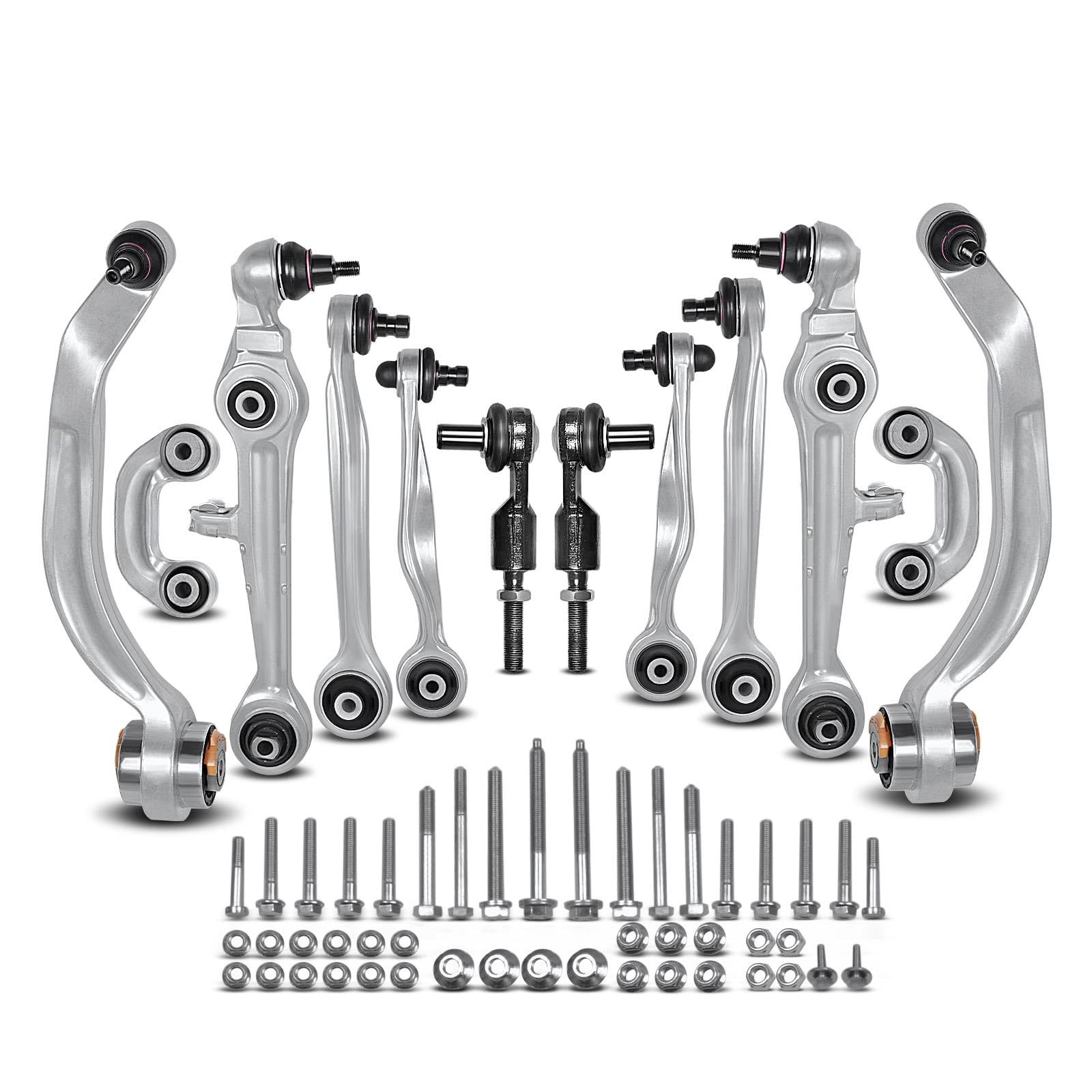 Frankberg Kit de Brazo de Suspensión Superiores Inferiores Delanteros Traseros Compatible con A4 8D2 B5 1994-2001 A6 4B C5 1997-2002 Pa.ss.a.t 3B2 1996-2003 Sustituir# 545000010R